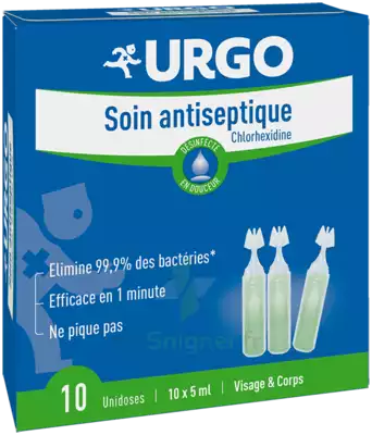 Urgo Soins Solution Antiseptique Chlorhexidine 0,2% B/12 à SEYNOD